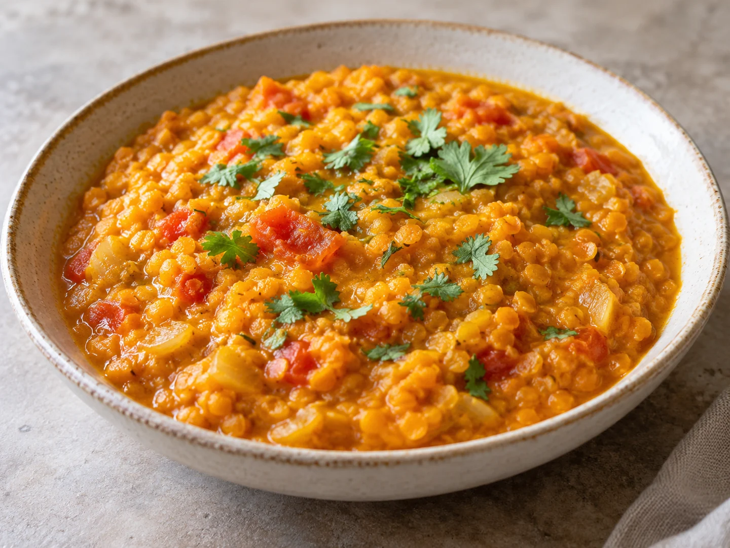 Lentilles au curry
