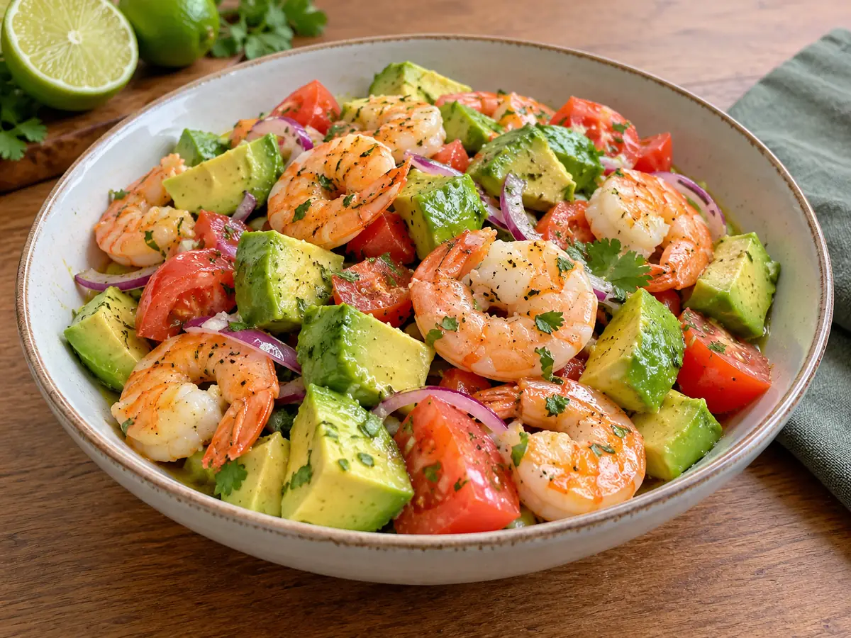 Salade avocat crevettes