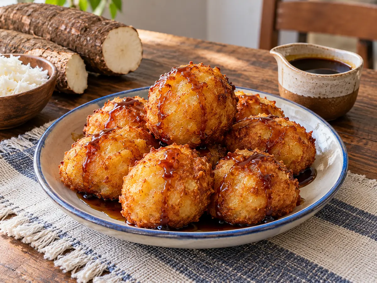 Bolinhos de Mandioca com Mel