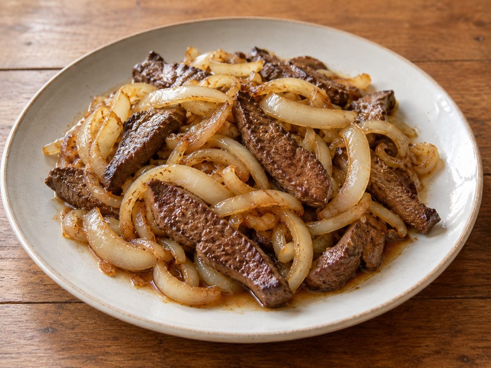 Foie aux oignons