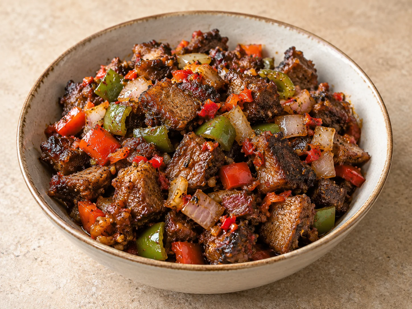 Asun — chèvre grillée et pimentée