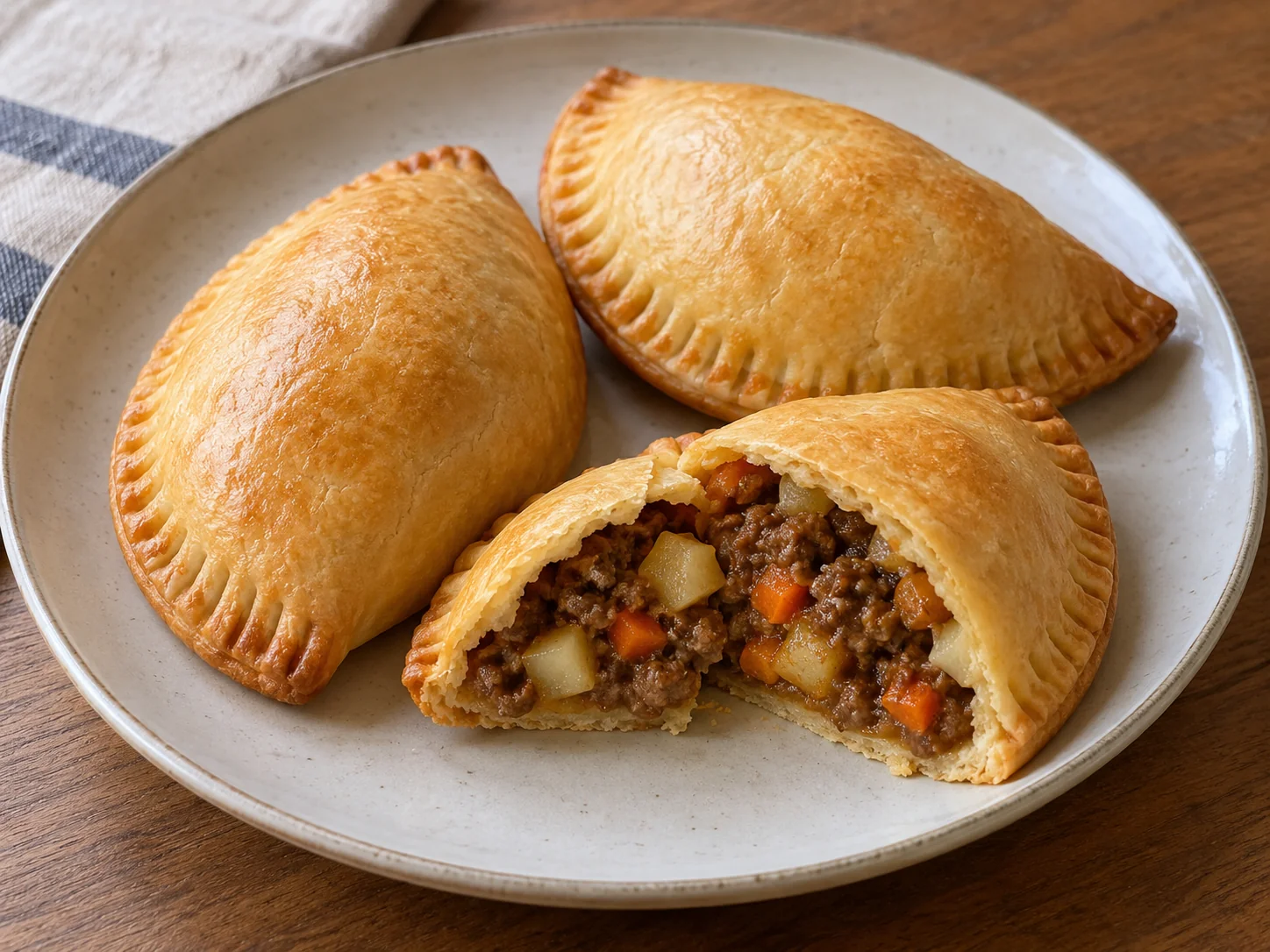 Meat pie nigérian — chaussons au bœuf et aux légumes