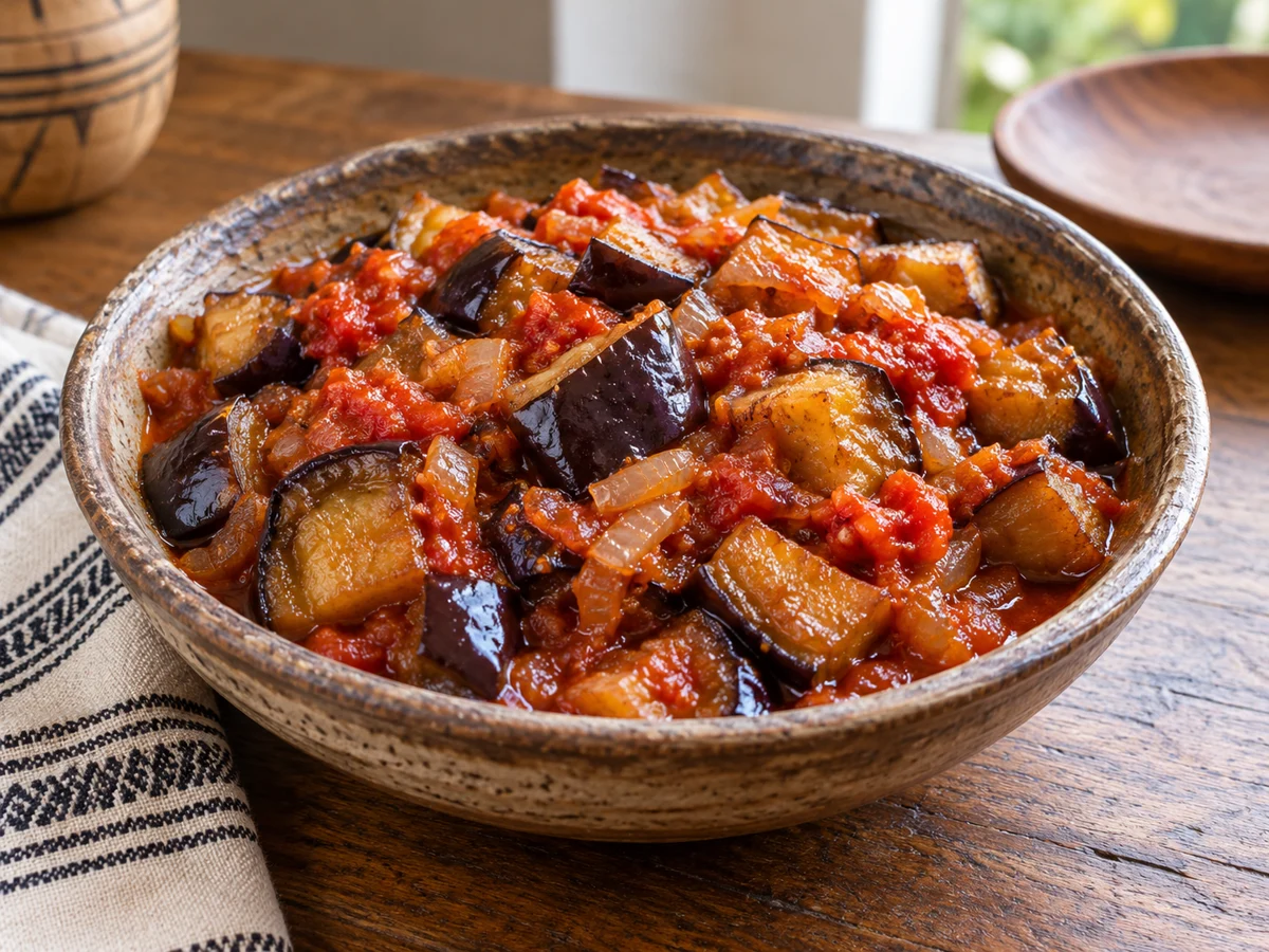 Aubergines en sauce