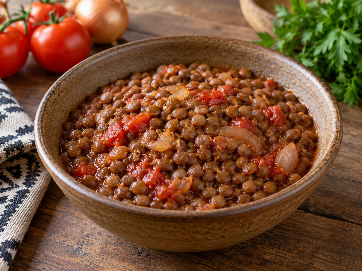 Lentilles en sauce