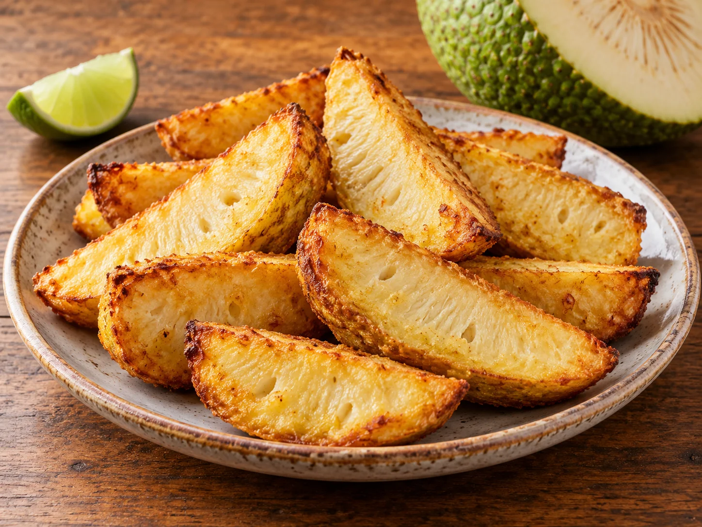 Fruta-pão frita