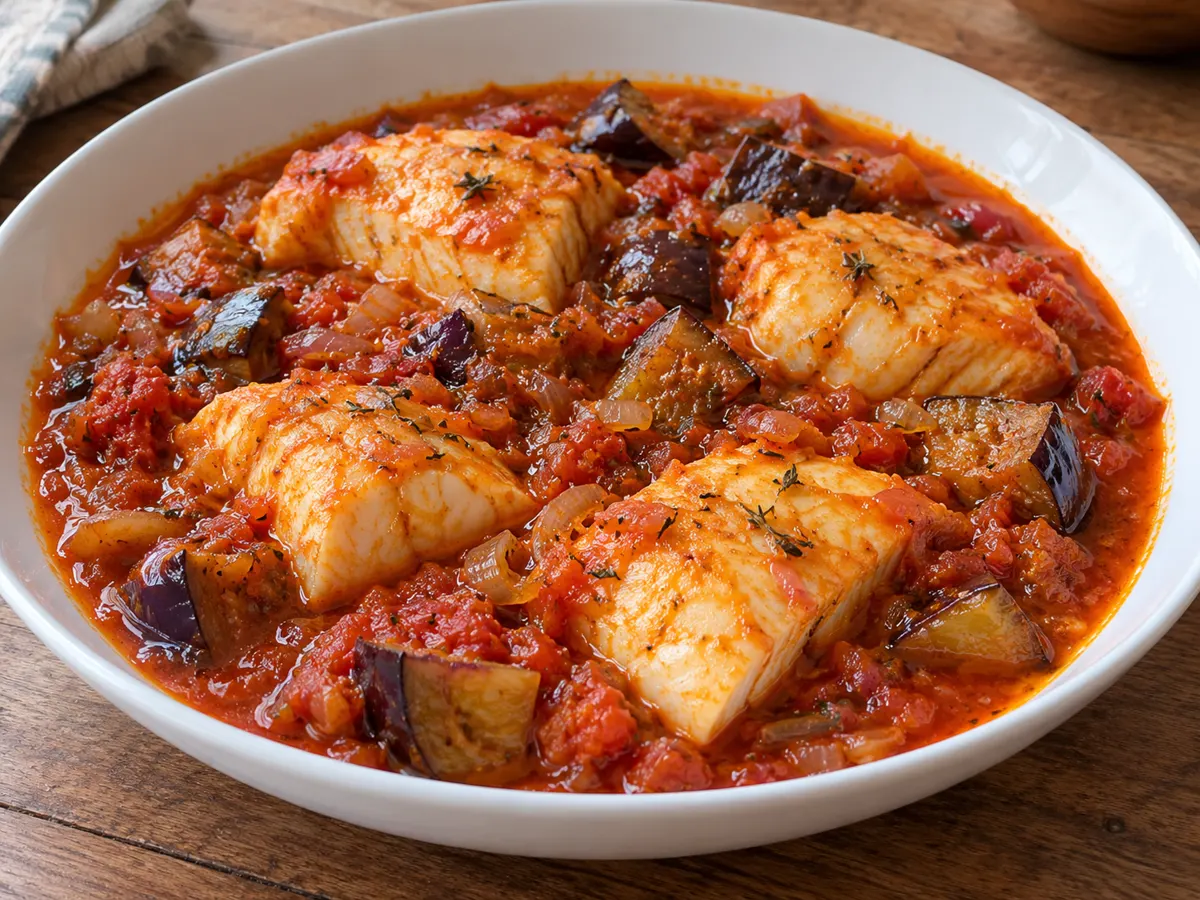 Palm oil fish stew